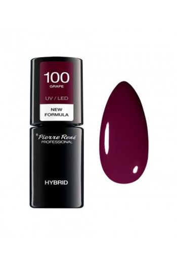 Pierre Rene Oja Semipermanenta - Color Hybrid Polish Nr. 100 Grape 6ml - Pierre Rene