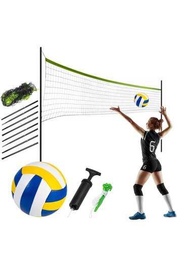 Neo-Sport Volleyball and badminton set, Neo-Sport, 570x230cm, PE material, includes ball and pump.
