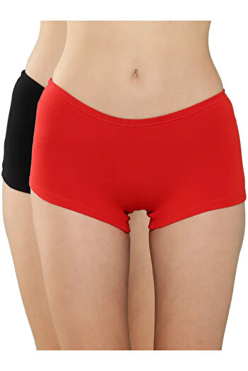 Leading Lady By Styli Pack of 2 - Solid Cotton Boyshorts