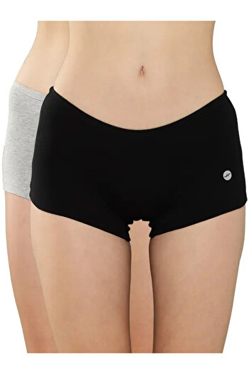 Leading Lady By Styli Pack of 2 - Solid Cotton Boyshorts
