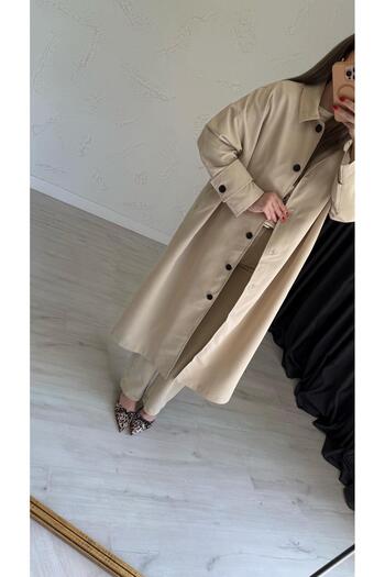 elif teke Classic Beige Lined Trench Coat Beige