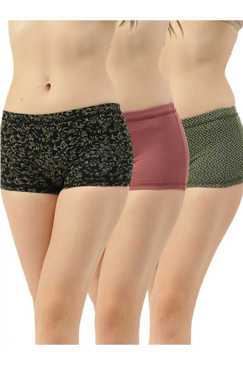 Leading Lady By Styli Pack of 3 - Printed Cotton Boyshorts