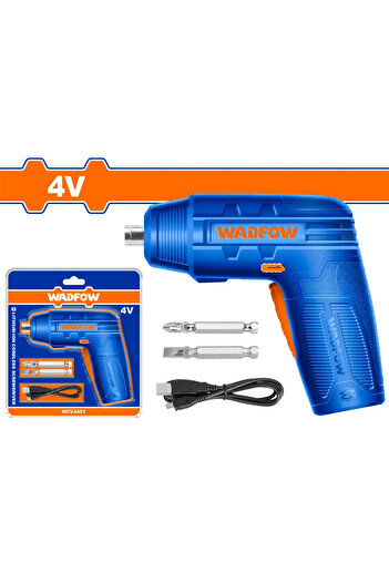 WADFOW مفك براغي بطارية 4 فولت مع شاحن – WCV4401 (نظام شحن USB نوع C، والبطارية مدمجة.)