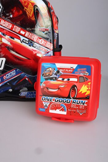 CARS DEKOMUS İLE LİSANSLI KÜÇÜK BOY 32 CM TEK BÖLMELİ ANAOKULU ÇANTASI,500 ML TRITAN MATARA VE 2 KAT