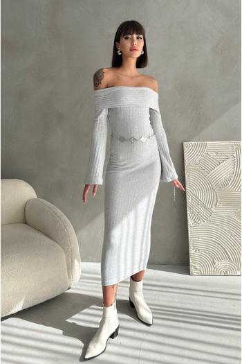 EYLANA ROchie din tricot cu mâneci lungi și gât MADONNA