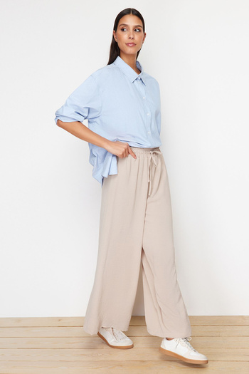 Trendyol Modest Stone Wide Leg Woven Trousers TCTSS22PL0240