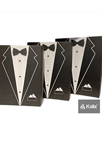KOLİX Damat Bohçası-damat Kutusu-çeyiz Kutusu-hediye Seti-hediye Kutusu 3'lü Set