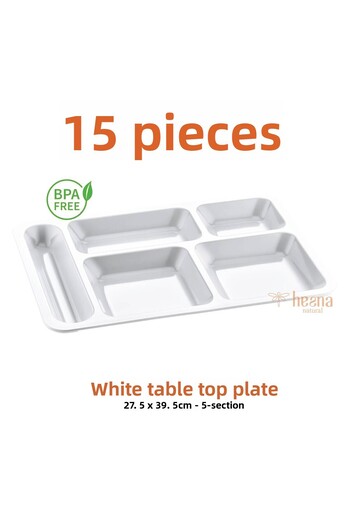 Hesna Natural 5-Eye White Platter, Table D'Hôte, Table D'Hôte