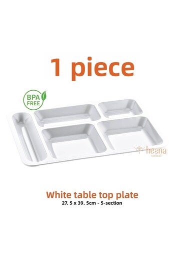 Hesna Natural 5-Eye White Platter, Table d'Hôte, Table d'Hôte