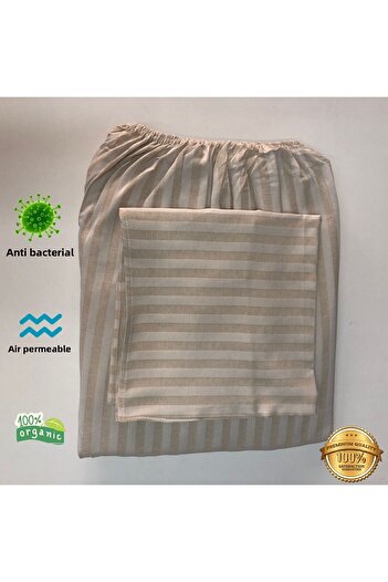 zera collection Double Elastic Fitted Bed Sheet Cotton Satin 160X200