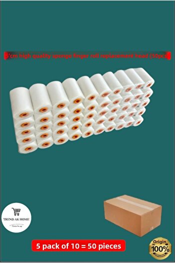 OSKAR FIRÇA 5 cm High Quality Sponge Finger Roller Replacement Head (50 Pcs)
