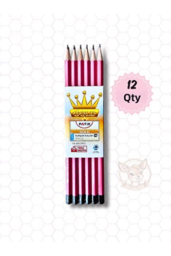 Fatih Gold Pencil Pink (12 Pieces)