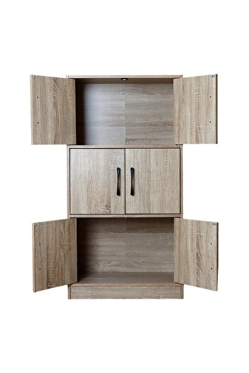 BAITY Malaysian wood 3-storey chest of drawers in wooden color