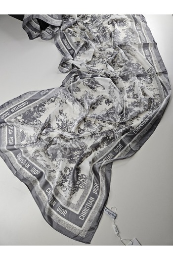 Webinay Home Toile De Jouy Theme Cd Pattern Voile Silk Shawl Silk Scraf Hijab