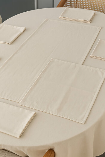 Mirilliahome 8 Piece Tablecloth Dowry Set – Large Tablecloth, Runner and American Service - Napkin Holder