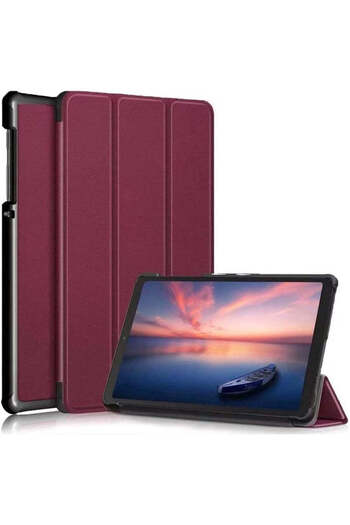 SIGLOO Ultralight stand type case for Lenovo Tab P12 12.7 inches 2023 sleep wake-up function red wine