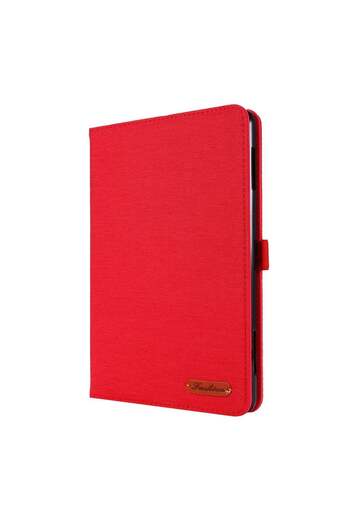 SIGLOO Full cover stand case for Amazon Fire HD 8 and Fire HD 8 Plus 10th Gen 2020 red textile