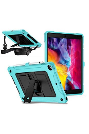 SIGLOO Apple iPad 9/8/7 Gen 10.2" case, protection, pencil holder, anti-shock, phosphorescent blue