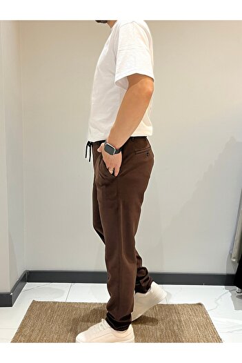 ATKGİYİM Pantolon Kumaş Regular Kesim Bel Lastikli