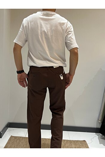 ATKGİYİM Pantolon Kumaş Regular Kesim Bel Lastikli