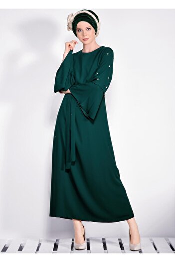 Alvina Wide Sleeve Beaded Sling Dress 4310