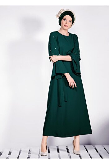 Alvina Wide Sleeve Beaded Sling Dress 4310