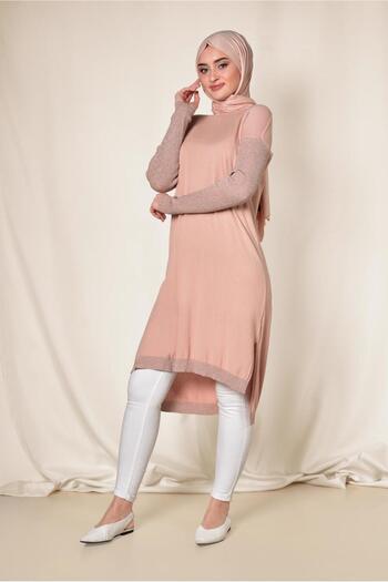 Alvina Silvery Tunic with Side Slips 4523