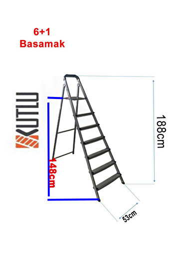 Teknor Kutlu Dayanıklı 6+1 Metal Basamaklı Merdiven