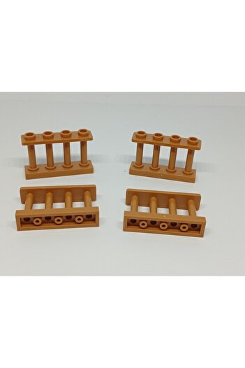 LEGO ملحق سياج Moc مخصص 1 × 4 × 2 سياج حديقة بني سيتم إرسال 4 قطع