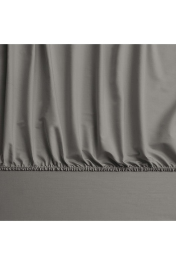 Linens Mix&Match Cotton Satin Queen Size Fitted Sheet Mink