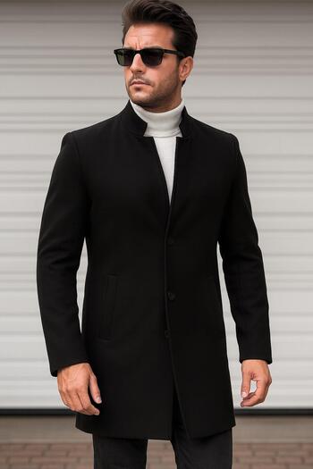 Delpino Pánský kabát Slim Fit s dlouhou manžetou