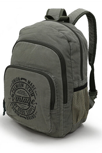 DARK COTTON 5017 Çağla Green Cotton School Laptop MacBook Camping Travel Daily Campus Backpack
