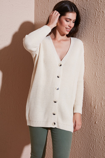 Lela 100% Acrylic Knitwear Long Cardigan - Cardigan 4615044