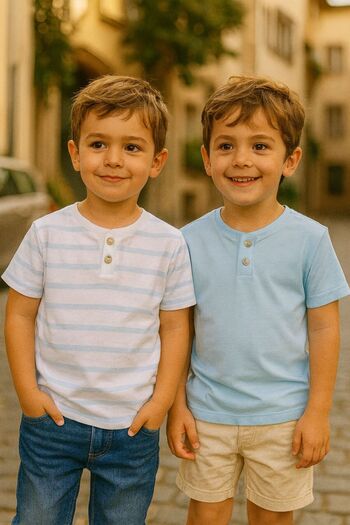 Pollito Boy's 2-Piece Buttoned T-Shirt