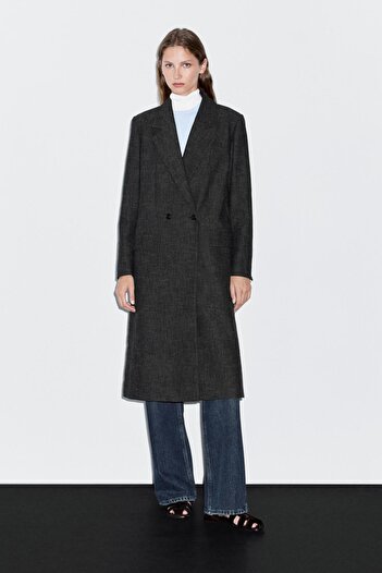 Massimo Dutti Uzun balıksırtı kaban