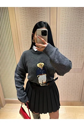 LB Laluna Butik Women's Teddy Bear Sweater
