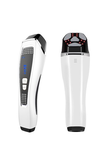 OEM 5 in 1 facial mesotherapy device, LED phototherapy, RF, EMS, lifting, anti-wrinkle, portable white