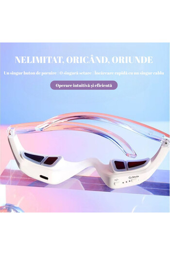 OEM Anti-glare glasses with red light and EMS microcurrents, 3 modes, USB-C, 50 min battery life