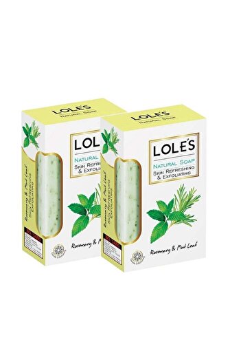 Lole's Luxury Pure Natural Soap, Rosemary & Mint Leaf, Pack of 2