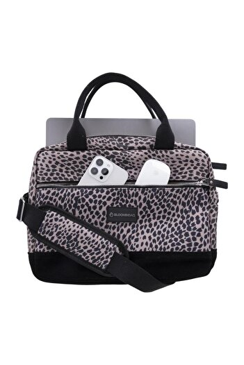 BloominBag Leopard Cita Noir 13-14 Inch Laptop / MacBook Bag