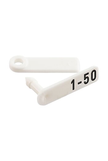 Zep Ear Tags for Lambs and Kids Twintag White 1-50