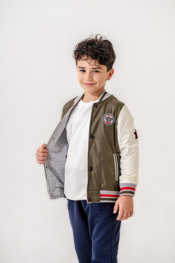 Verscon Double Sided 3 Thread College Collar Embroidered Coat 7 - 11 Years