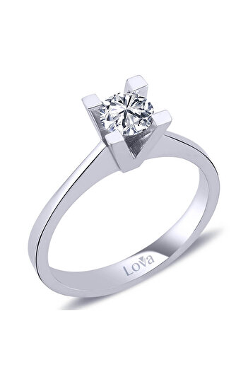 Lova D Renk 0,46 Karat Pırlanta Tektaş Yüzük - 1010119