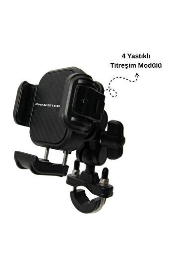 Knmaster TT-870 Titreşim ve Hırsızlık Önleyici Motosiklet Telefon Tutucu