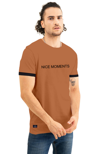 COLOR HUNT 100% Cotton Mens Crew Neck T- Shirt with Treding Prints