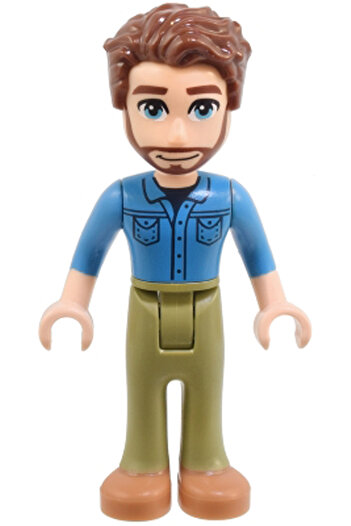 LEGO Original Accessory Moc Custom Minifigure Minifigure Friends Male Jonathan Green Pants Blue Shirt