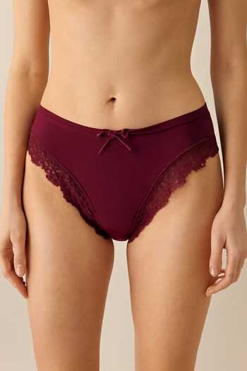 Wotrart Stylish Lace Trimmed Women's Bikini/Panty 2 Pieces - Multi Color Option
