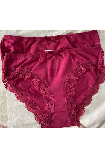 Wotrart Stylish Lace Trimmed Women's Bikini/Panty 2 Pieces - Multi Color Option
