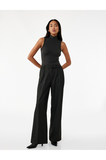 Koton Sheep Wool Blended Slim Fit Stand Collar Sleeveless Bodysuit