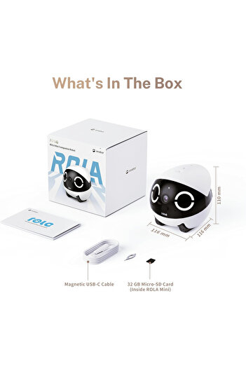 fulina Mini 2K Robot Camera,137° Wide Angle,Remote Control,2-Way Talk,Night Vision,Keep your Baby Safe